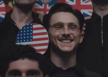 image of timothee chalamet as a ping pong champion in marty supreme