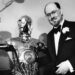 Williams with Star Wars droid C3P0 in 1980