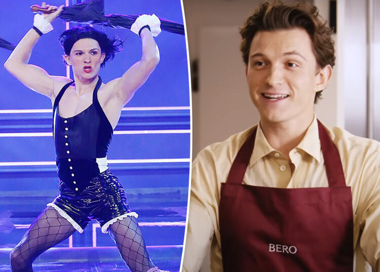 Tom Holland wore his grandma's fishnets for 'Lip Sync Battle' against now-fiancee Zendaya