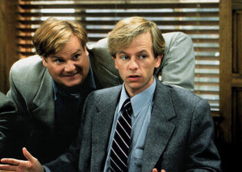 CHRIS FARLEY, DAVID SPADE, TOMMY BOY, 1995 (Maximum Film / Alamy Stock Photo file)