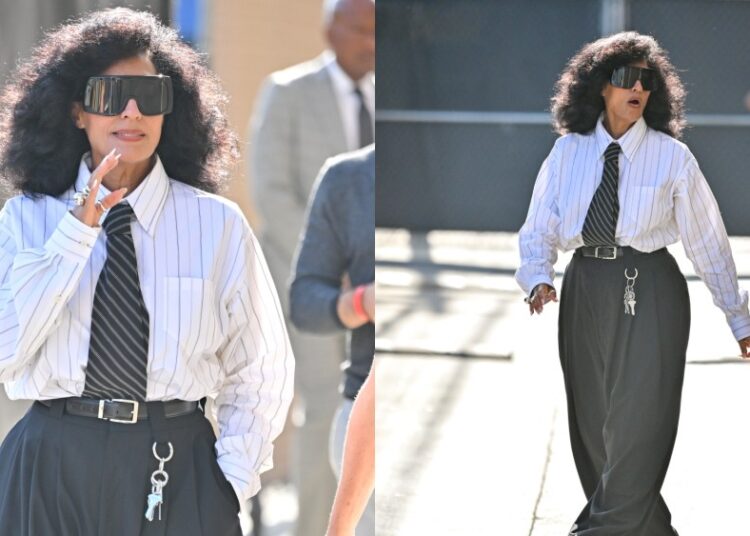 Tracee Ellis Ross Suits Up in Willy Chavarria for ‘Jimmy Kimmel’