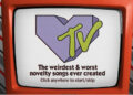 The logo for MTV parody channel VTV