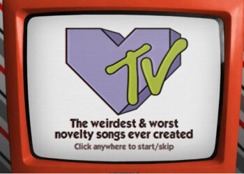 The logo for MTV parody channel VTV