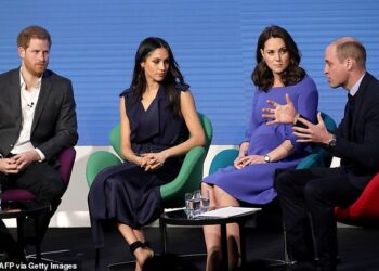 All eyes were on Princes William and Harry as they strode out with their partners Kate Middleton and Meghan Markle for their first ever joint event on February 28, 2018