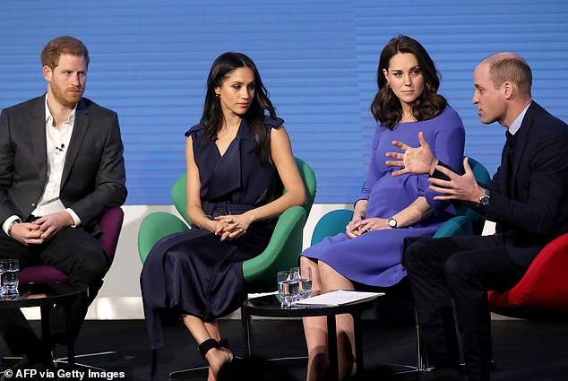 All eyes were on Princes William and Harry as they strode out with their partners Kate Middleton and Meghan Markle for their first ever joint event on February 28, 2018