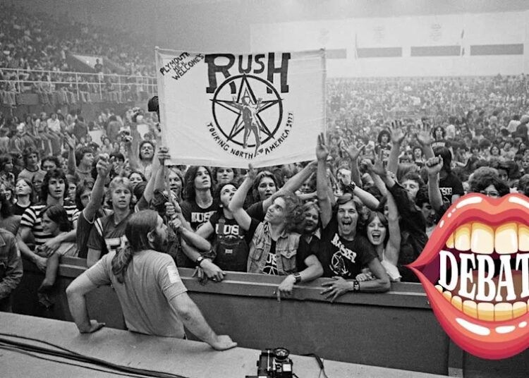 A Rush audience in 1977.