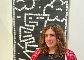 Anagnostopoulou with painting