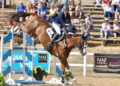 AL123/Splash News Zara Tindall competes in the NAF Five Star International Hartpury Horse Trials in Gloucester, England on Aug. 9, 2025.