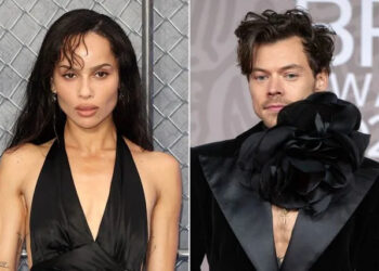 Neil Mockford/FilmMagic; Samir Hussein/WireImage Zoë Kravitz on Aug. 19, 2025; Harry Styles on Feb. 11, 2023
