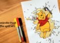 coffee spill art / winnie the pooh drawing #winniethepooh #cartoon