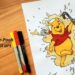 coffee spill art / winnie the pooh drawing #winniethepooh #cartoon