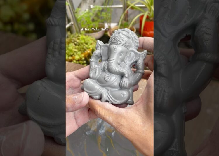 mold making for ganpati sculpture #shorts #youtubeshorts #ganpati #ganesh #ganesha #trending #art