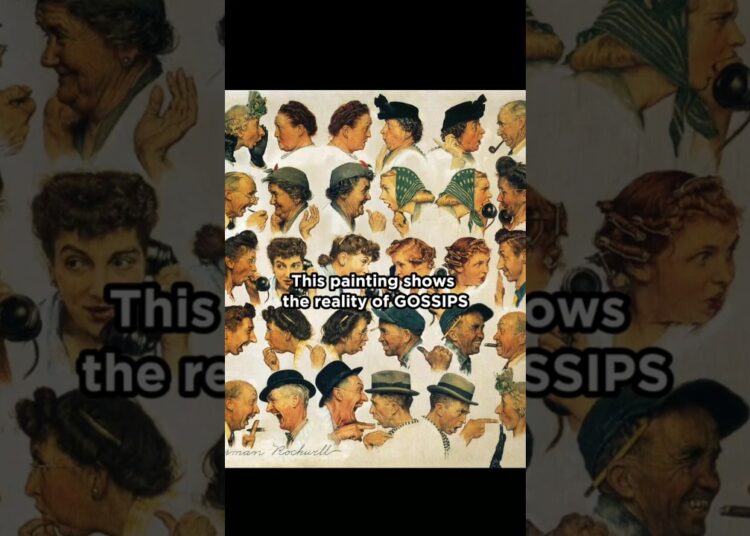 Gossip By Norman Rockwell: The Humorous Side of Gossip #art #artist #painting #artcommentary