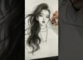 Beautiful girl with loose hair #pencildrawing #art #drawing #girls
