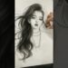 Beautiful girl with loose hair #pencildrawing #art #drawing #girls
