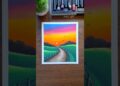 🎨Peaceful Countryside Sunset | Easy Oil Pastel Art 🌅  #art #drawing  #oilpastel