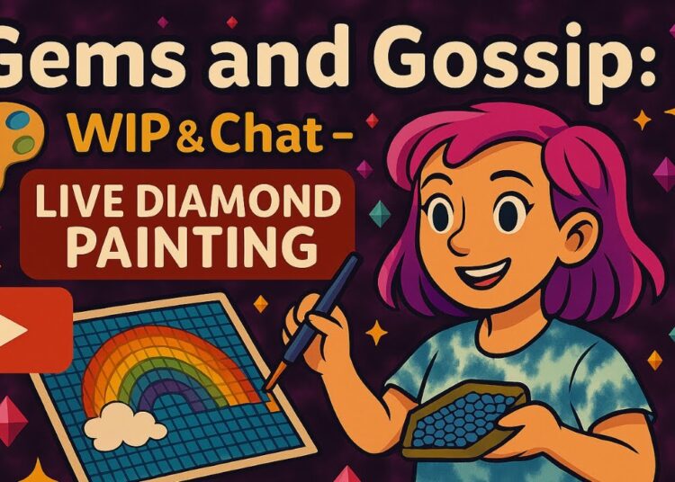 🎨✨ Gems and Gossip: WIP & Chat – LIVE DIAMOND PAINTING ✨🎨