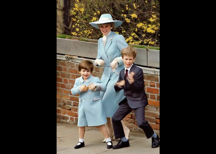OMG! Harry & William dance, mom joins in 🤩 #royal #princeharry #princewilliam #princessdiana