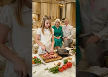 Charlotte making dinner for Camilla and Grandpa #camilla #kingcharles #charlotte #royal