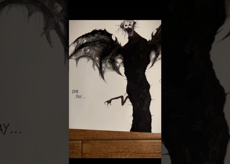 the boiled one grew wings… #art #horror #drawing #shorts