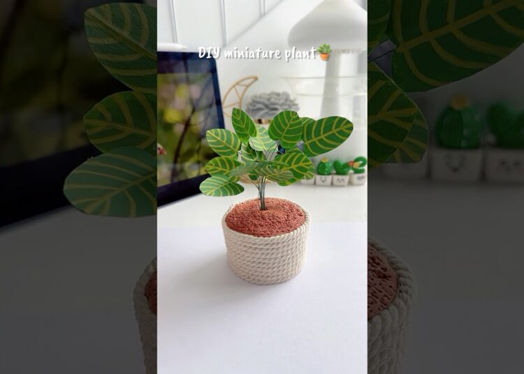 DIY miniature plant 🪴 #shorts #art #diy #muktaartandcraft #youtubeshorts
