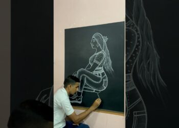 How to draw a beautiful sitting girl 🧒 ||😳 || #artist #drawing #shortsfeed