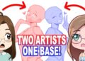 One Drawing Base, Two Artists! Sister Art Collab! 🤩