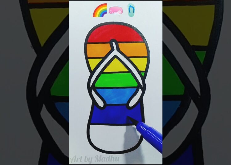🌈🧼🩴 Satisfying Art #youtubeshorts #youtube #shortsfeed #art #drawing #artwork #satisfying