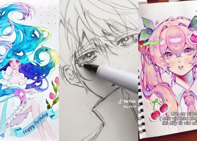 🌷[ TỔNG HỢP TIKTOK ] ARTIST THẾ GIỚI VẼ 🎨 cùng JI KEI✨💗 #art #tiktok #vẽ #1