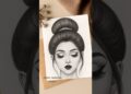 cute and beautiful face girl drawing tutorial #art #drawing #girl