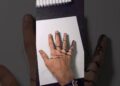 Stained Art with my Hand! ✋🖤 Then Recreated it in Realism! ✍️ #wednesday