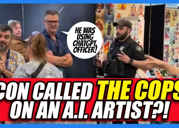 They Called THE COPS on an AI Artist at a Comic Convention?! | Clownfish TV