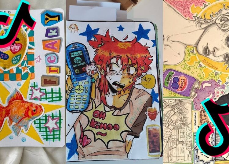 ART SKETCHBOOK 📖 TIKTOK compilation [NO OUTROS] | Read desc #102