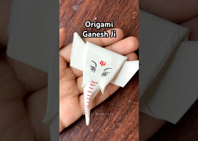 Tutorial: how to make Ganesh ji with paper fold #Shorts #origami