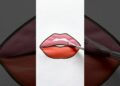 Lips 👄 🩷+❤️ #art #girl #shorts #coloring #painting #drawing #kidsart #style #trending #makeup