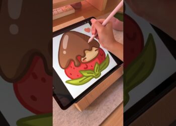 day in the life as an artist | making digital stickers for Valentine’s day 💕