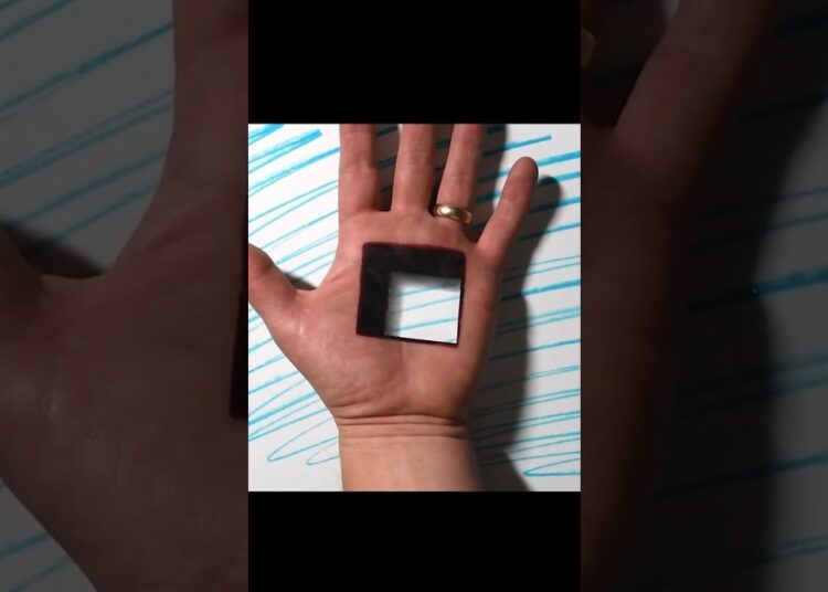 How to Draw a Square Hole Optical Illusion #3ddrawing #trickart #opticalillusion #3dart