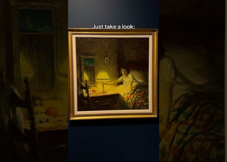 Paintings that play woth lighting from the Norman Rockwell museum #history #art