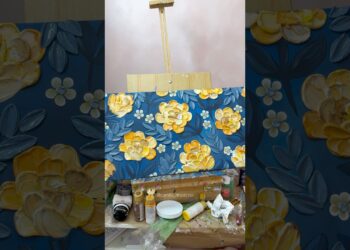 Textured Flower Painting | CAMILLA CREATIONS #camillacreations #acryliccanvas #artist painting #art