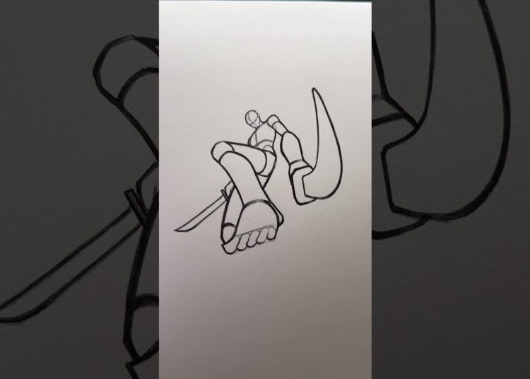 Dynamic pose – starting from the feet #drawing #pose #art #artist #fyp #shorts