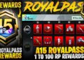 A15 Royal Pass 3D Rewards | New Upgradable  Skin | 1 To 100 RP Rewards | PUBGM