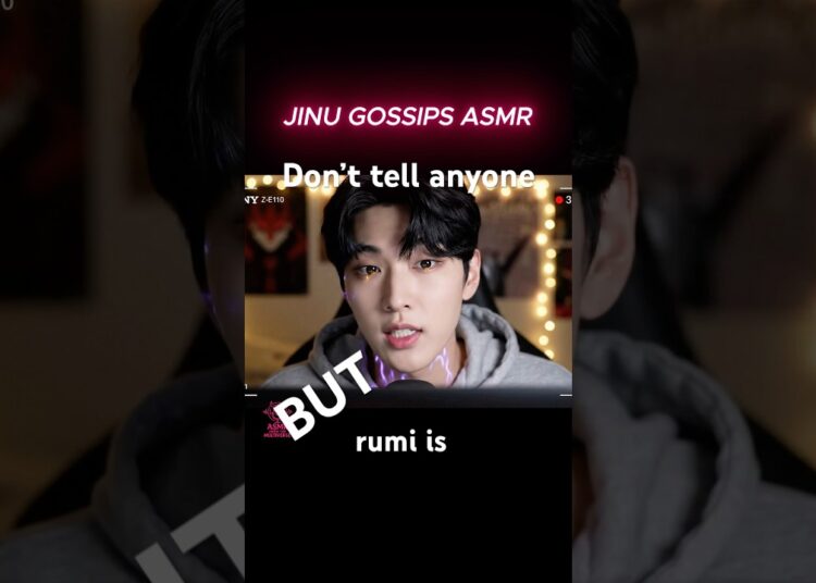 Jinu spills the TEA on Rumi from #kpopdemonhunters #kpopfunny #asmr #gossip #sajaboys