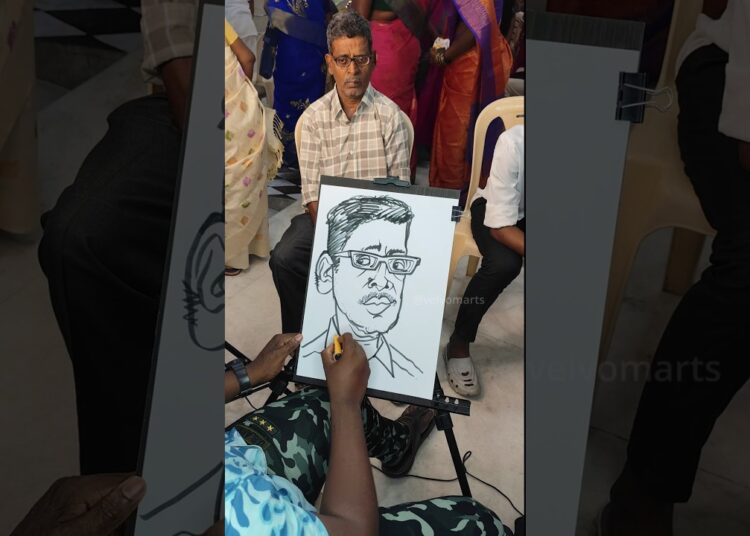 Live caricature event | artist surendar | book your events now #caricature #shorts#thathaphonk