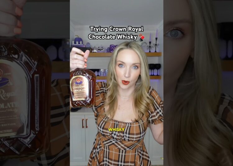 Trying Crown Royal Chocolate Whisky 🍫 #whiskey #whiskeylover #chocolate #drinks