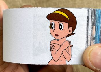 Doraemon Cartoon Flipbook #260 | Nobita Saw Shizuka Bathing Flip Book | Flip Book Artist 2025