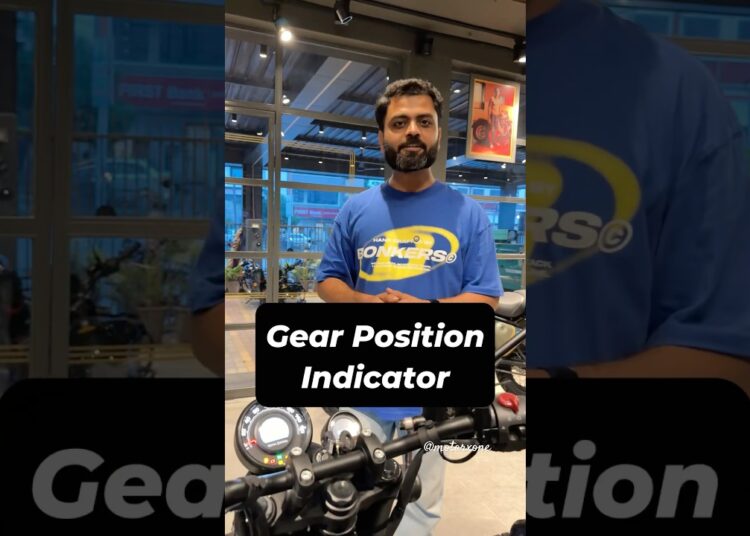 Gear Position Indicator in Royal Enfield 350cc Motorcycles✌🏻😎#royalenfield #hunter350 #motorxone