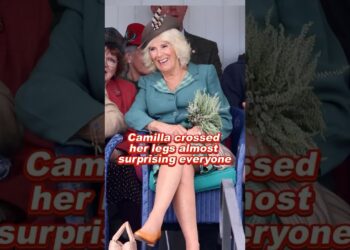 Camilla crossed her legs almost surprising everyone #camilla #anne #charles #royal