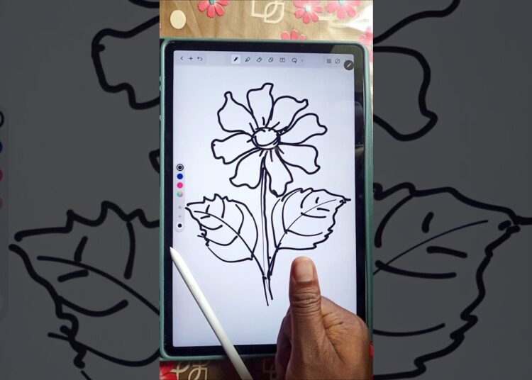 Dahlia Flower drawing #art #viral #draw #artist #artwork #youtube