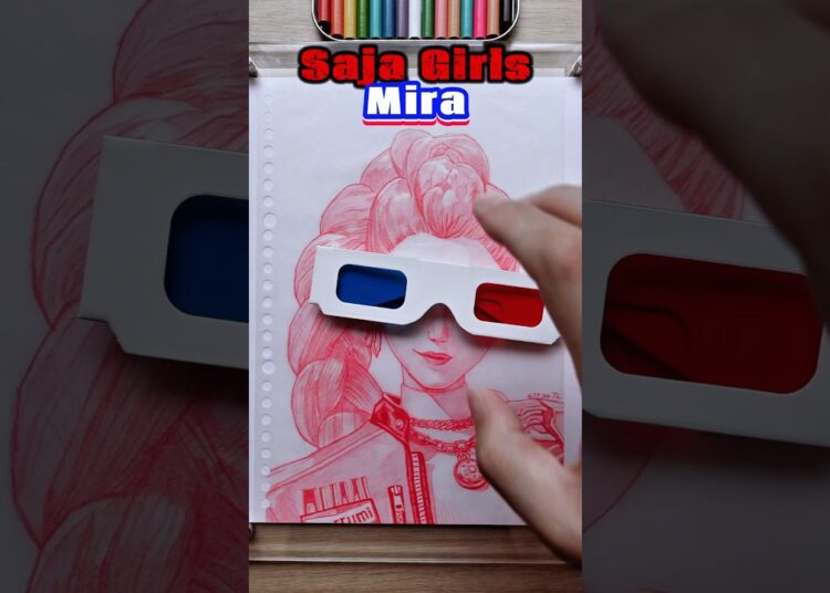 Rumi vs Mira (Saja Girls) 💖😈 #art #drawing #3dglasses #kpopdemonhunters