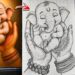 Cute Ganesha Drawing, How To Draw Little Baby Ganesh Sleeping On Shiv Parvati Hand, Ganapati Drawing